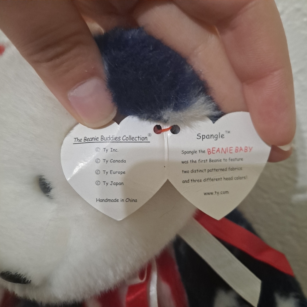 LAST DAY: LARGE Spangles TY Beanie teddy bear - Picture 4 of 7